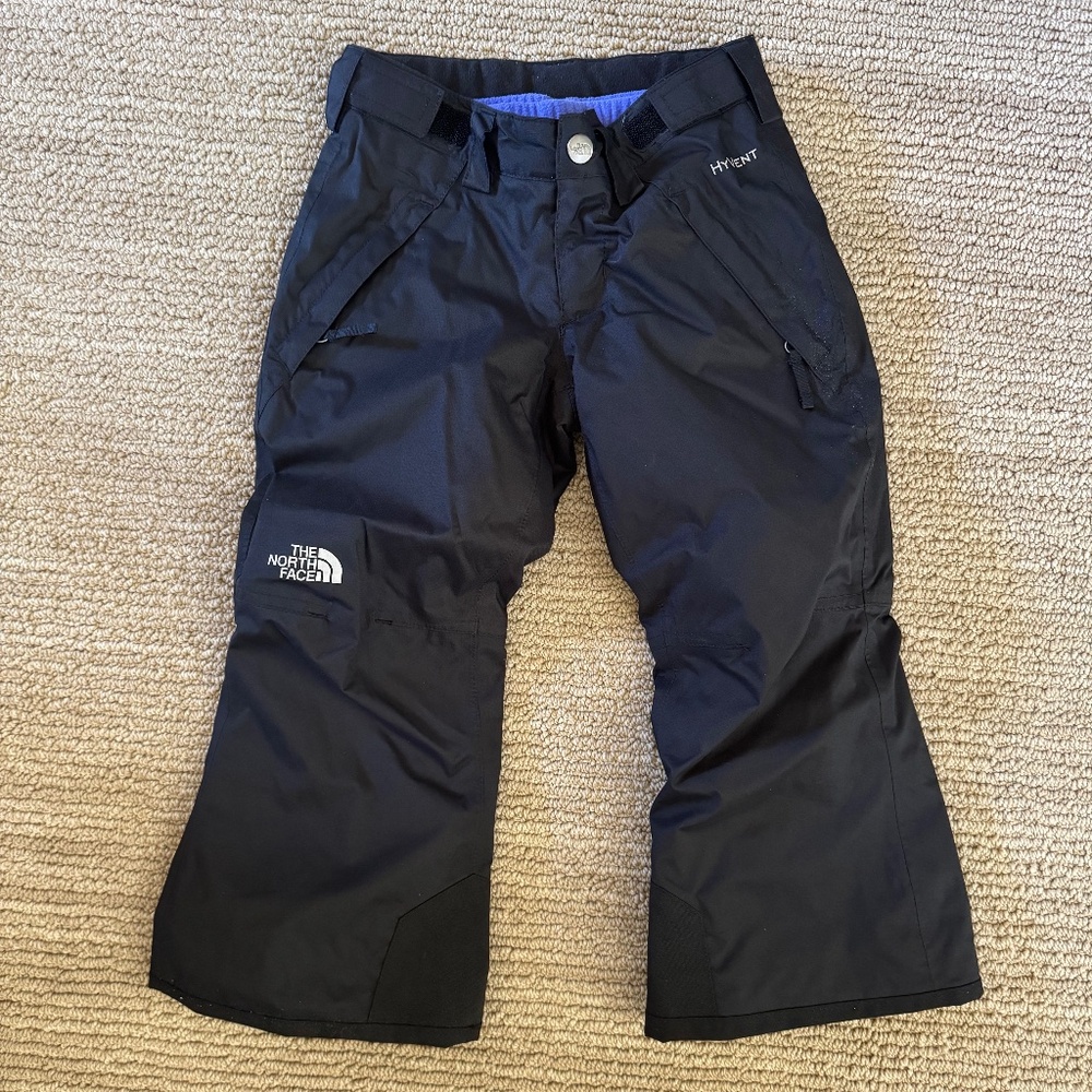 The North Face Black Snow Pants w/ Purple Fleece - Girls XXS / 5T